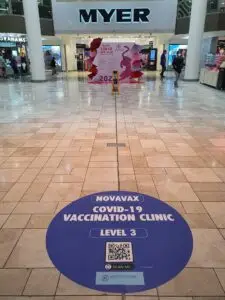 SA Myer Centre Covid-19 Vaccination Clinic Decals