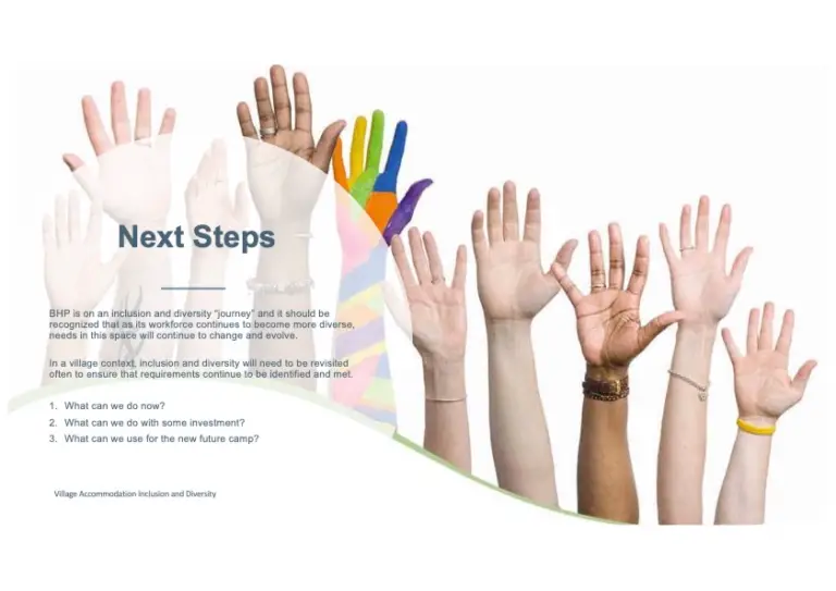 Inclusion and diversity next steps workforce strategy Olympic Dam accommodation study