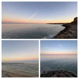 Sunrise coastal views along the Witton Bluff Base Trail between Port Noarlunga and Christies Beach