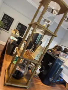 Pour-over coffee brewing equipment at Veneziano Coffee North Adelaide.