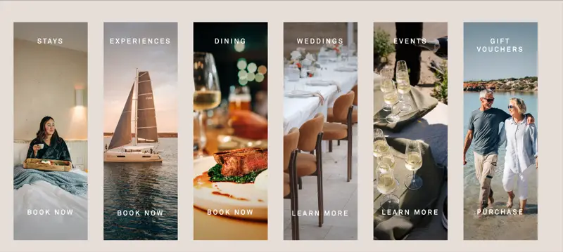 Rumi on Louth luxury island resort showcasing accommodation, dining, sailing experiences, weddings and events.