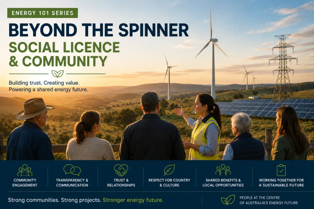 Energy 101 Series article exploring social licence, stakeholder engagement and community trust in renewable energy projects