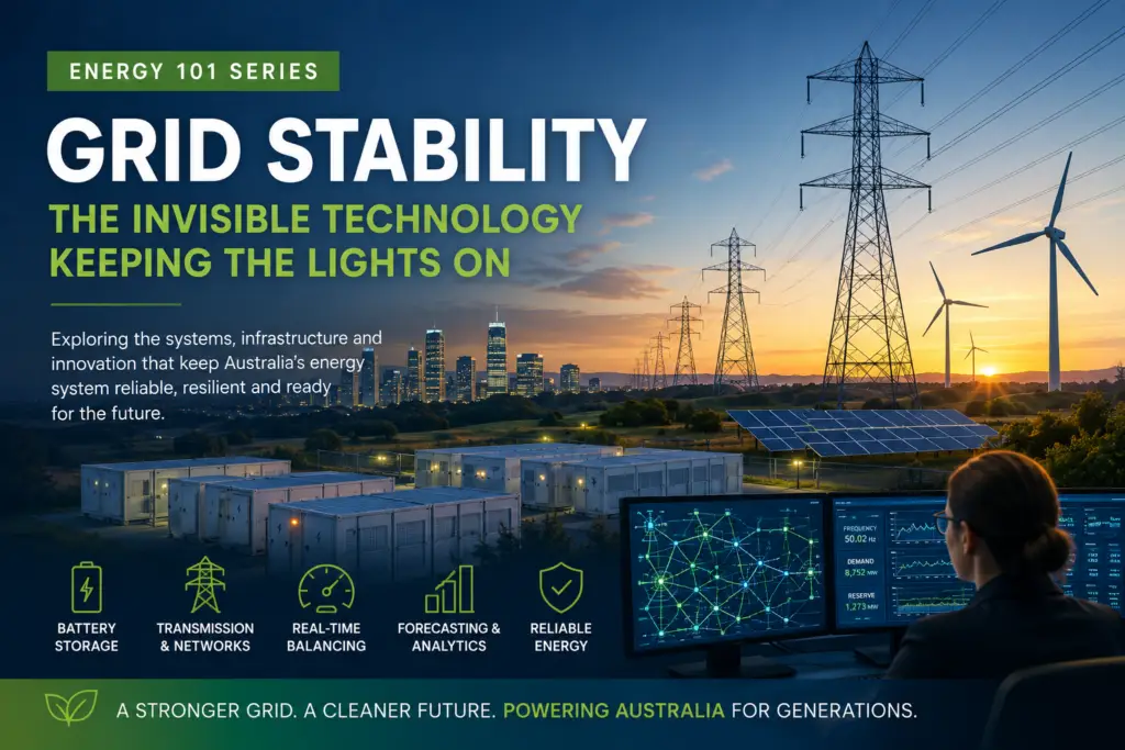 Energy 101 Series article exploring grid stability, battery storage, transmission infrastructure and Australia’s future energy system