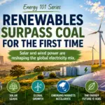 Energy 101 Series article exploring the global shift from coal to renewable energy including solar and wind power growth