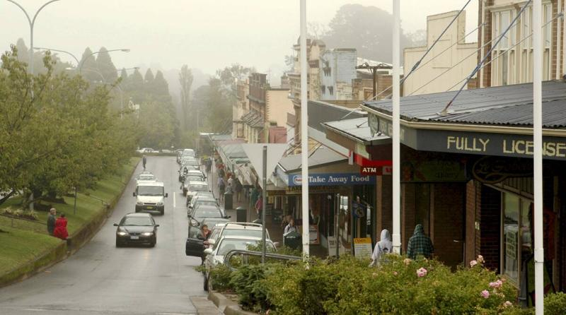 Leura village main street in the Blue Mountains New South Wales.