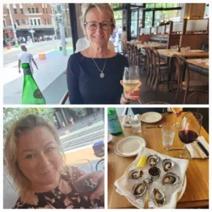 Celebrating a special occasion at Morrison's Oyster Bar & Grill in Sydney, featuring fresh Sydney Rock oysters, wine and a relaxed dining atmosphere.