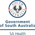 SA Health logo featuring the South Australian Government crest and SA Health branding.