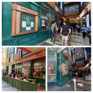 The Grounds of the City café entrance at The Galeries Sydney CBD.