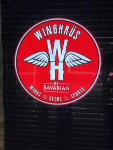 Winghaus sports bar logo at Circular Quay Sydney.